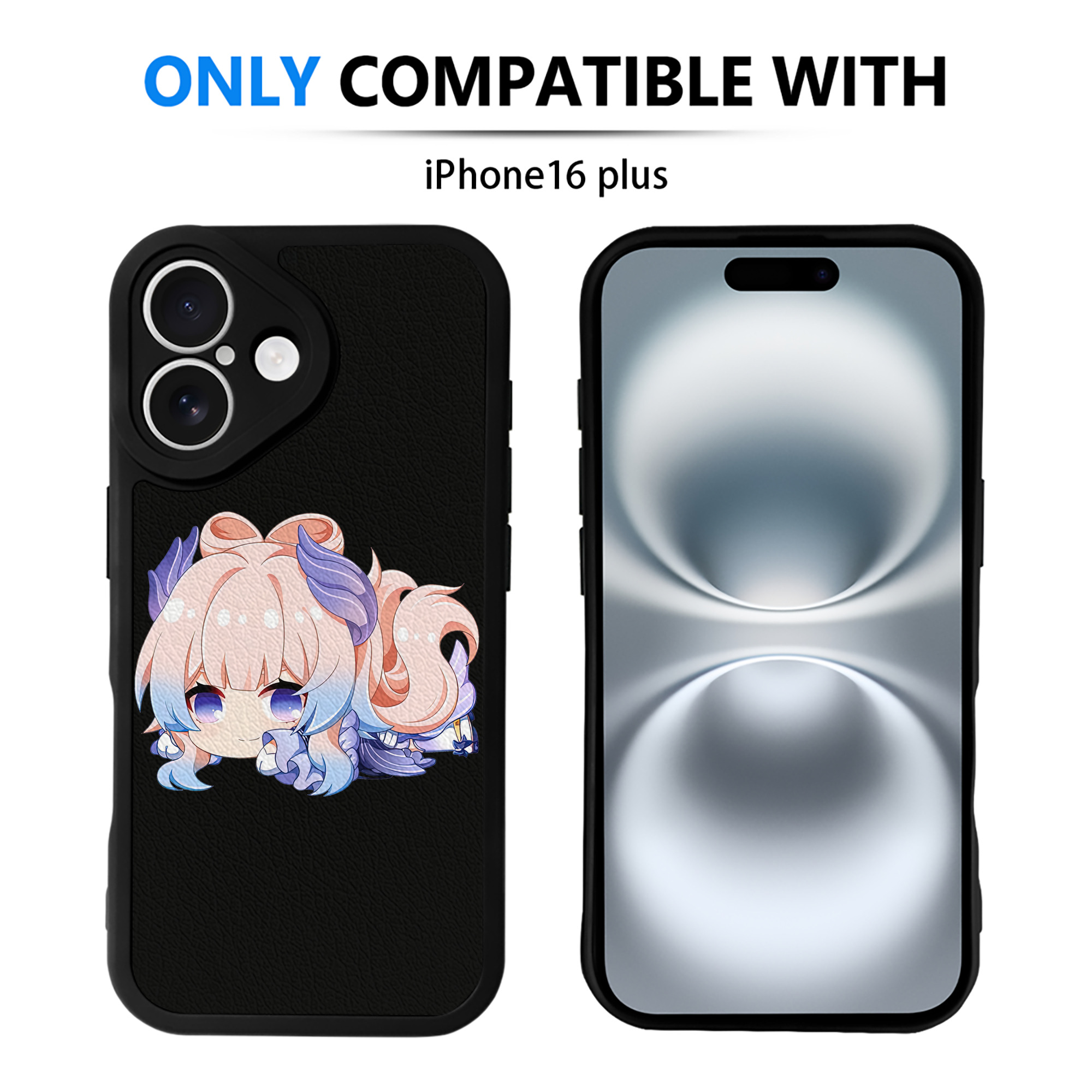 げんし神 珊瑚宮心海 サンゴノミヤ・ココミ genshin Sangonomiya Kokomi 【iPhone 16シリーズ対応】シリコンスマホケース（レザー調） 材質：シリコン